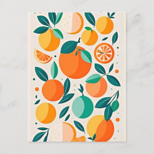 Clementine mandarine postcard