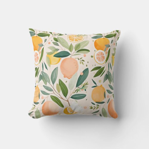 Clementine Mandarine Throw Pillow