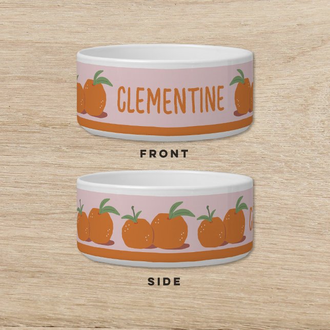 Clementine Orange Satsuma Dog Cat Pet Bowl (Creator Uploaded)