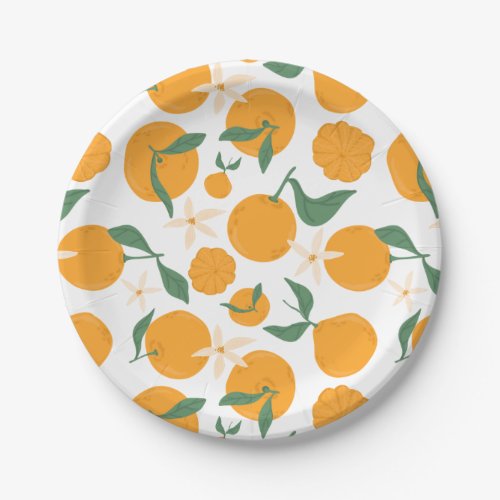 Clementine Tangerine Mandarin Cutie Orange Paper Plates