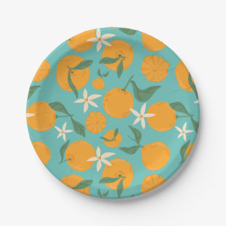 Clementine Tangerine Mandarin Cutie Orange Paper Plates