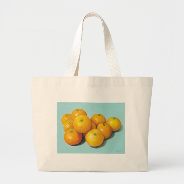 Clementines Still-life Large Tote Bag (Front)