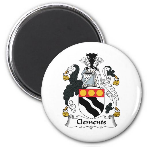 Clements Family Crest 2 Inch Round Magnet | Zazzle