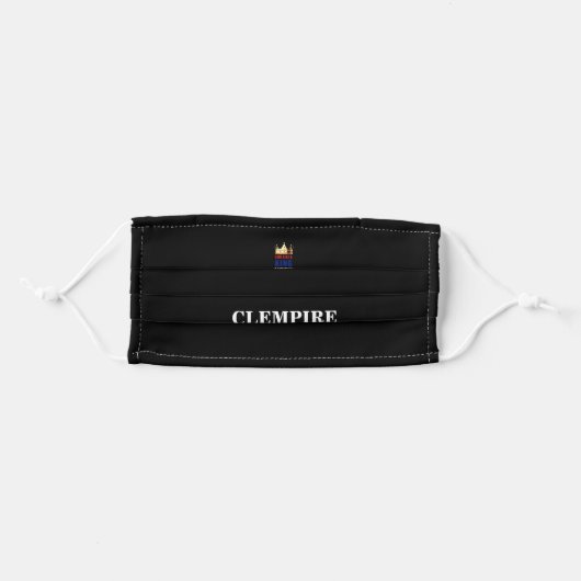 Clempire covid19 Live Like a King Face Mask. Adult Cloth Face Mask (Front, Folded)