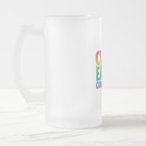 Clen Earth Clear Conscience Frosted Glass Beer Mug