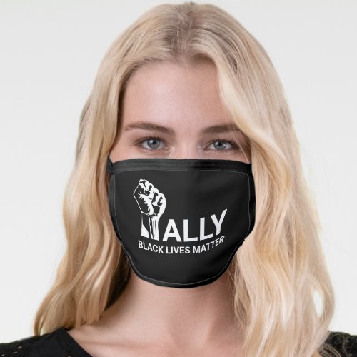 Clenched Fist Black Lives Matter Ally Face Mask