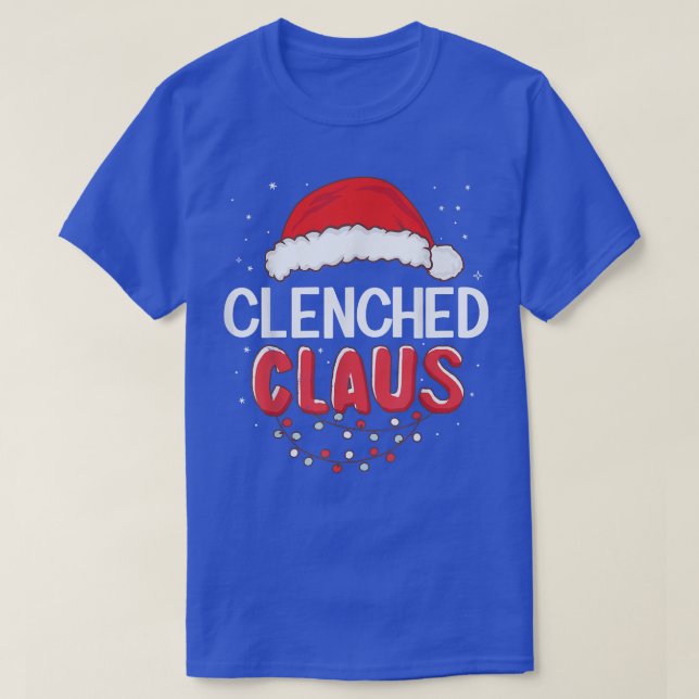 Clenched Santa Claus Christmas Matching Costume  T-Shirt (Design Front)