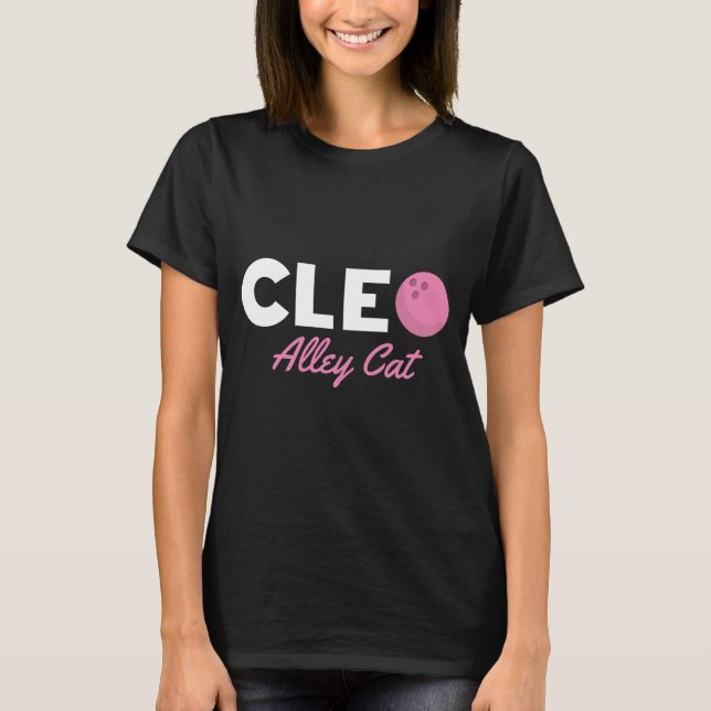 Cleo Alley Cat Bowling T-Shirt (Front)
