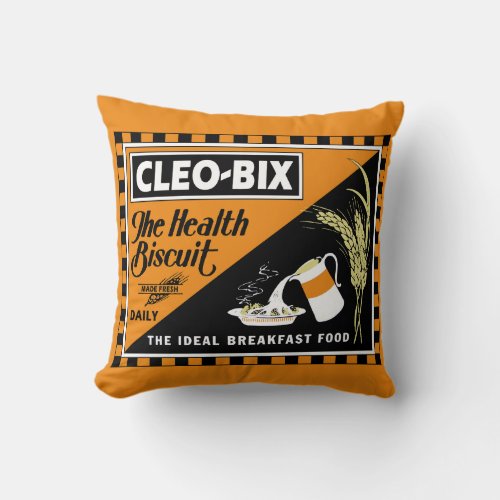 Cleo_Bix Biscuits Throw Pillow
