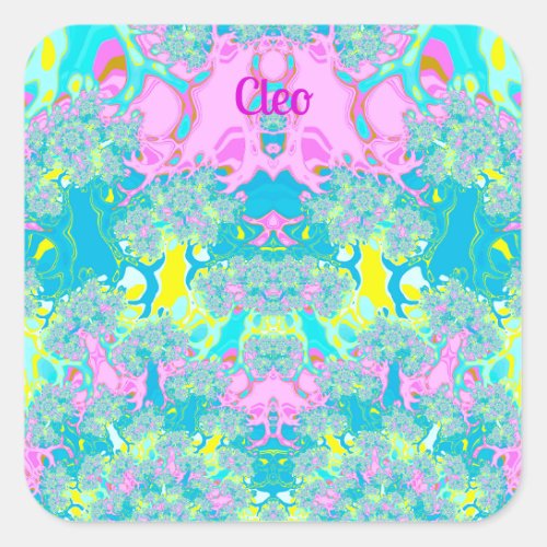 CLEO  PASTEL PERFECTION  SQUARE STICKER