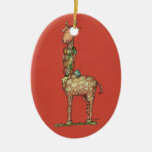 Cleo Red And Green Reversible Ornament at Zazzle