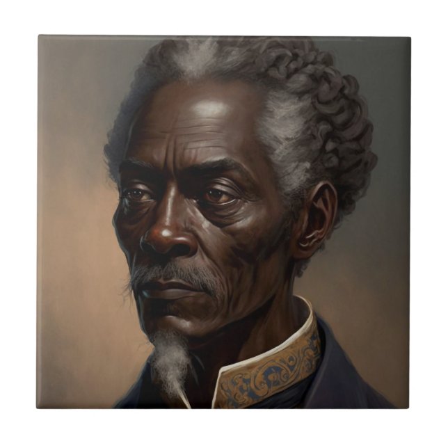 Cleon Portrait Painting Ceramic Tile (Front)