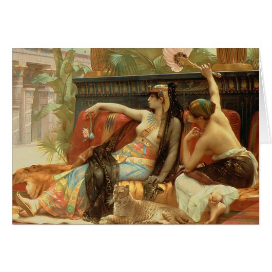 Cleopatra ... Alexandre Cabanel ... vintage art Cards (Front Horizontal)