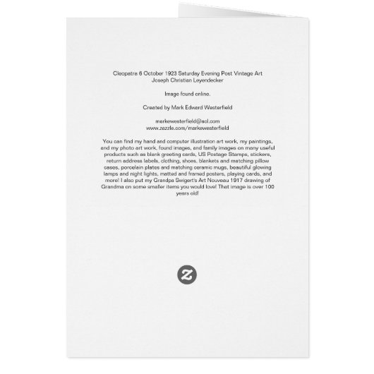 Cleopatra by Leyendecker (Back)