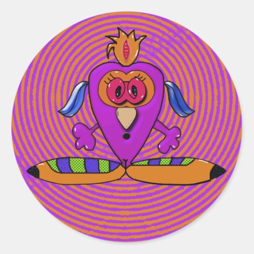 cleopatra classic round sticker