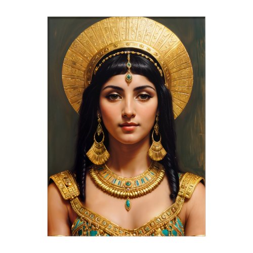 Cleopatra Egyptian Queen Portrait Acrylic Print