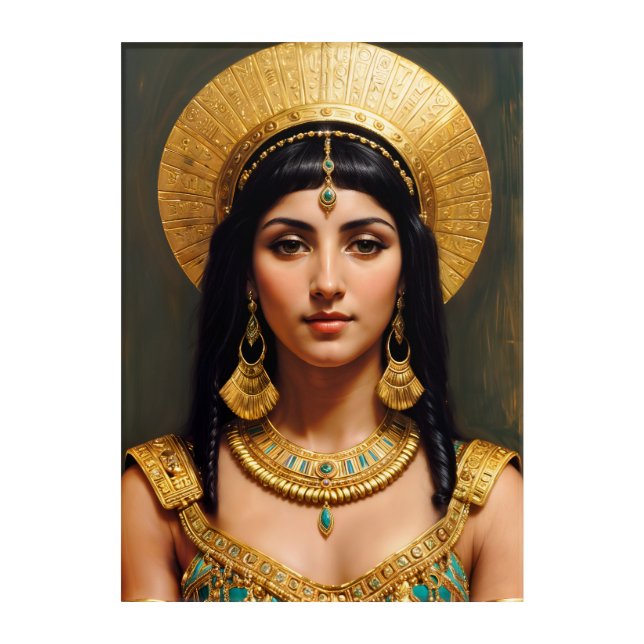 Cleopatra Egyptian Queen Portrait Acrylic Print (Front)