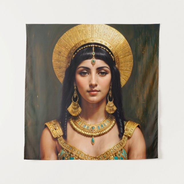 Cleopatra Egyptian Queen Portrait Art Tapestry (Front)
