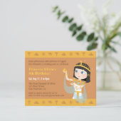 Cleopatra Egyptian Themed Kids Birthday Party Invitation (Standing Front)