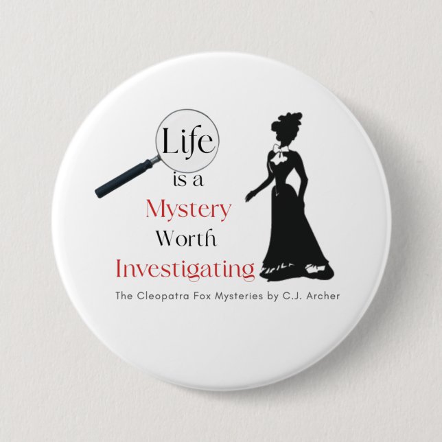 Cleopatra Fox Mysteries Pin Button Badge (Front)