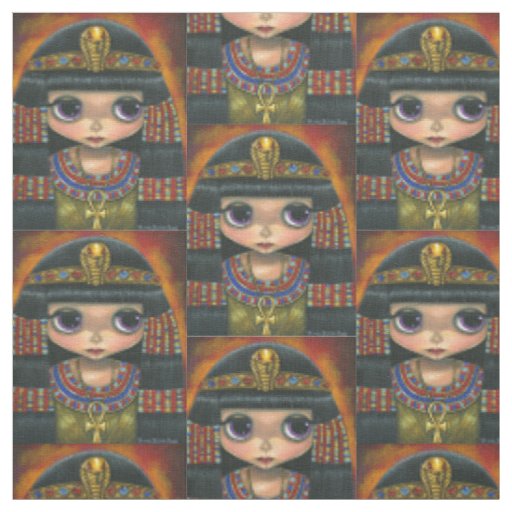Cleopatra Girl with Snake Headdress Big Eye Doll Fabric