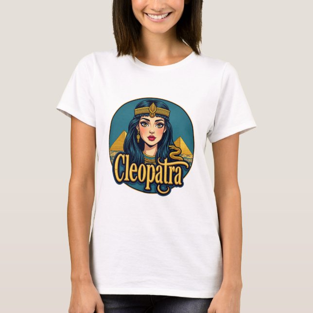 Cleopatra Graphic Egyptian Queen T-Shirt (Front)