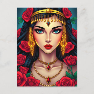 Cleopatra Queen of Egypt in Luxurious Splendor Postcard