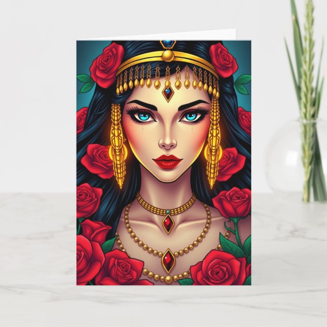 Cleopatra Queen of Nile in Luxurious Splendor Card (Front)