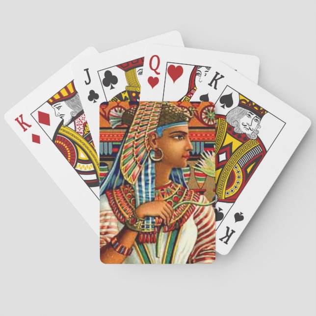 Cleopatra Queen Vintage Egyptian Revival Art Poker Cards (Back)