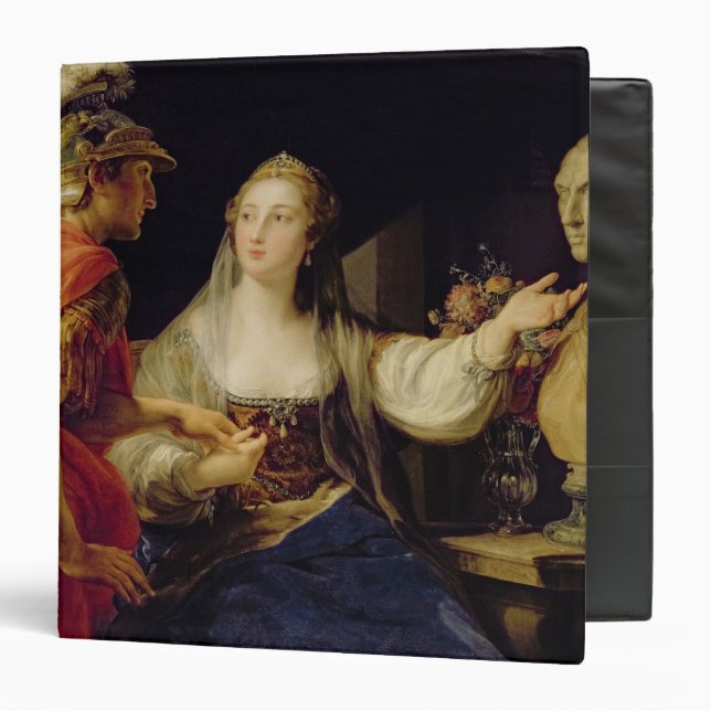 Cleopatra showing Octavius the bust of Julius 3 Ring Binder (Front/Inside)