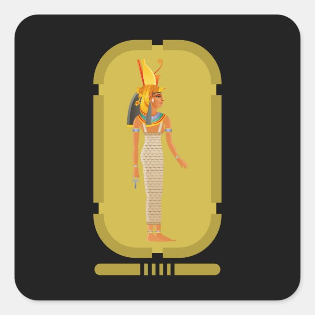 Cleopatra Square Sticker (Front)