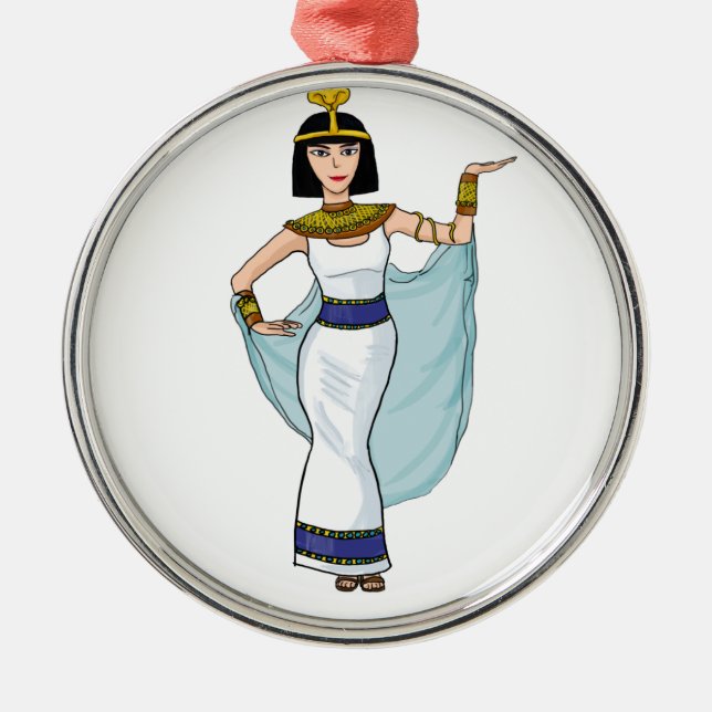 Cleopatra the Pharaoh of Egypt Metal Ornament (Front)