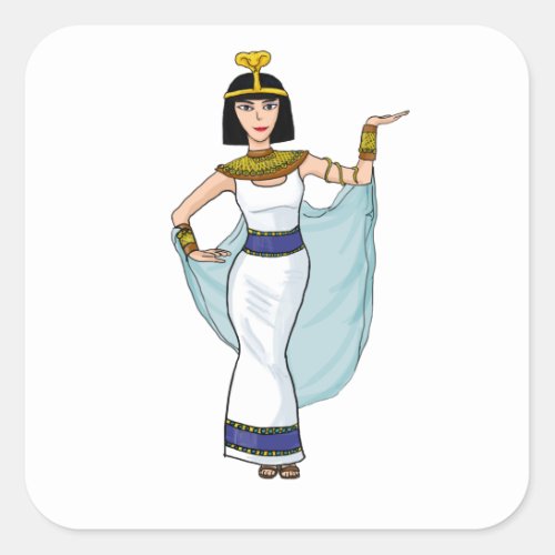 Cleopatra the Pharaoh of Egypt Square Sticker