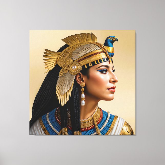 “Cleopatra VII's Realism: A Portrait”  Canvas Print (Front)