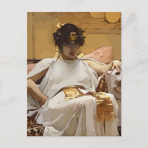 Cleopatra Waterhouse Vectorized Art Postcard