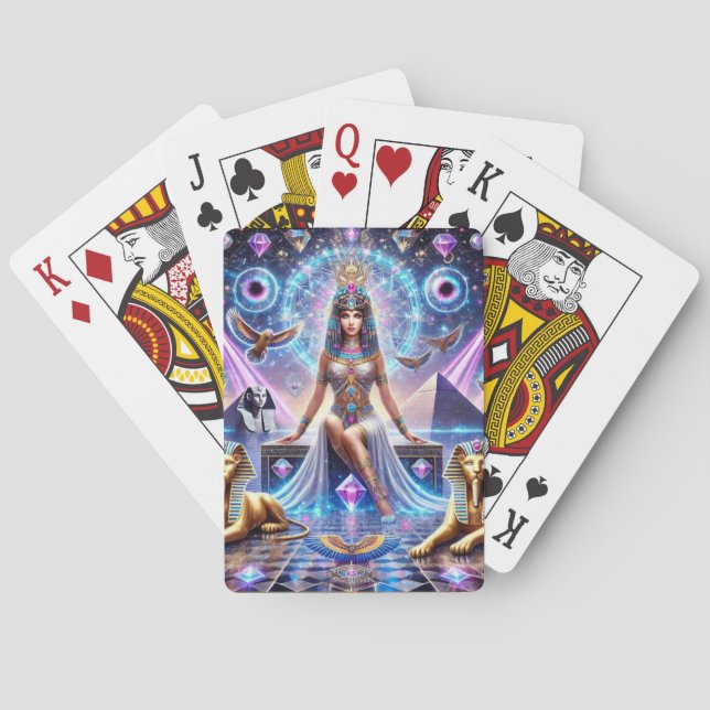 Cleopatra's Divine Realm The Golden Goddess Poker Cards (Back)