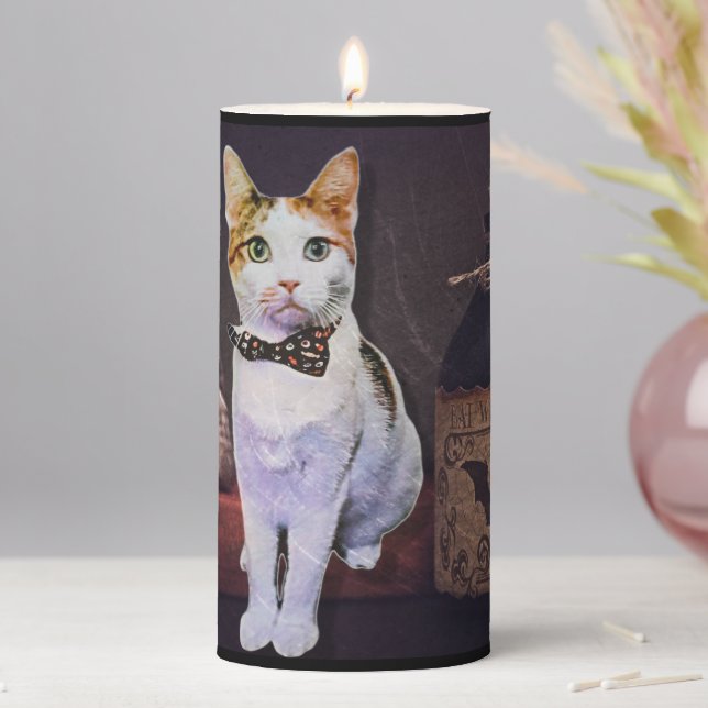 Cleopatra's Halloween Pillar Candle (In Situ)