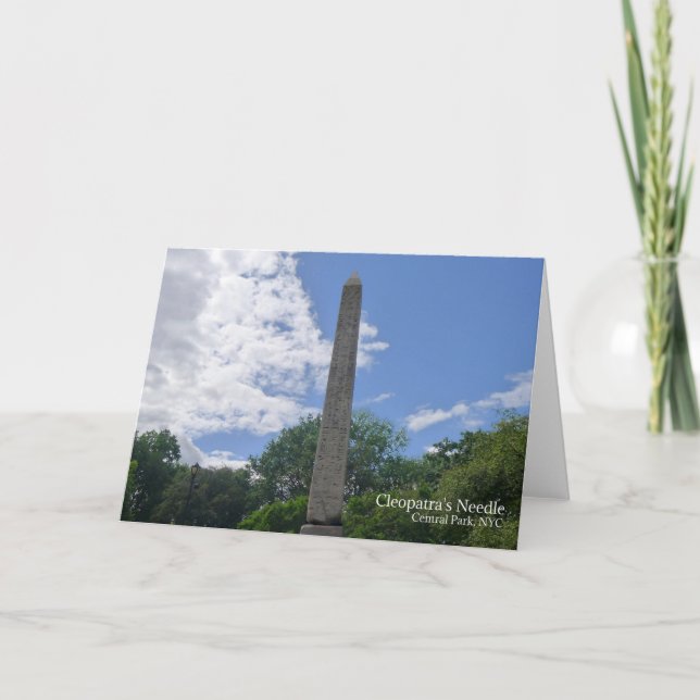 Cleopatra's Needle, Central Park, NYC  -  Card (Front)
