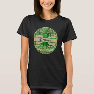 Clephane Clan Tartan Tree of Life Scottish Surname T-Shirt
