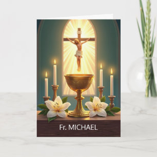 Clergy Appreciation Catholic Priest Custom Name Card