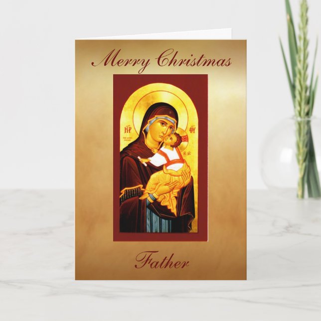 Clergy Card Merry Christmas Father (Front)