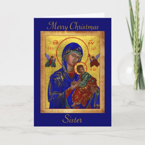 Clergy Card  Merry Christmas Sister
