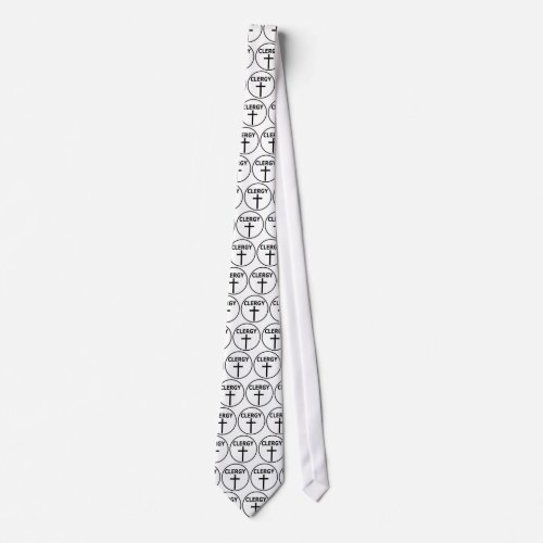 Clergy  Emblem for Pastors Reverends  Ministers Neck Tie