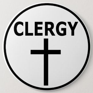 Clergy Emblem for Pastors, Reverends & Ministers Pinback Button
