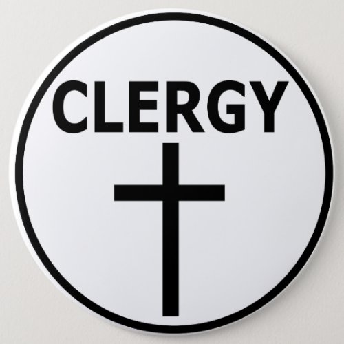 Clergy  Emblem for Pastors Reverends  Ministers Pinback Button