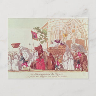 Clergy Leaving the Church after the Sale Postcard