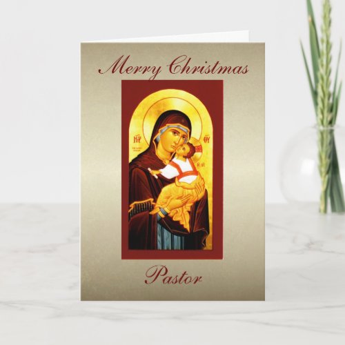 Clergy  Merry Christmas Pastor Custom Holiday Card