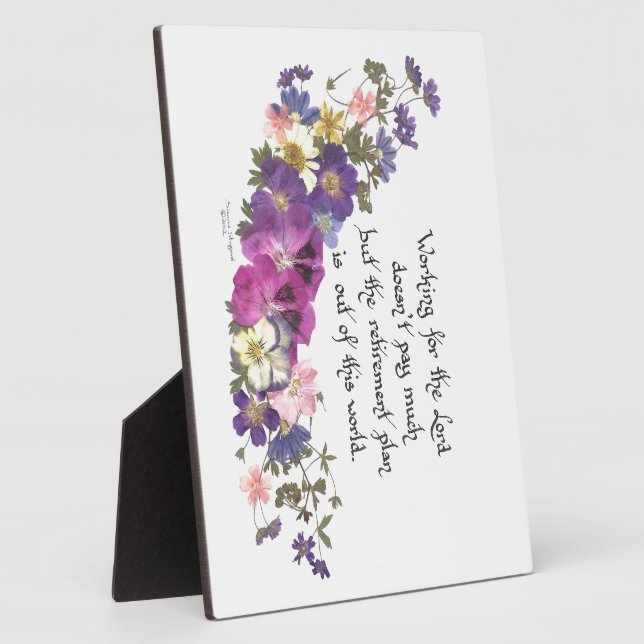 Clergy or volunteer gift plaque (Side)