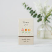 Clergy / Priest - Cute Floral Theme Business Card (Standing Front)