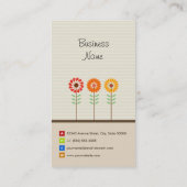 Clergy / Priest - Cute Floral Theme Business Card (Back)